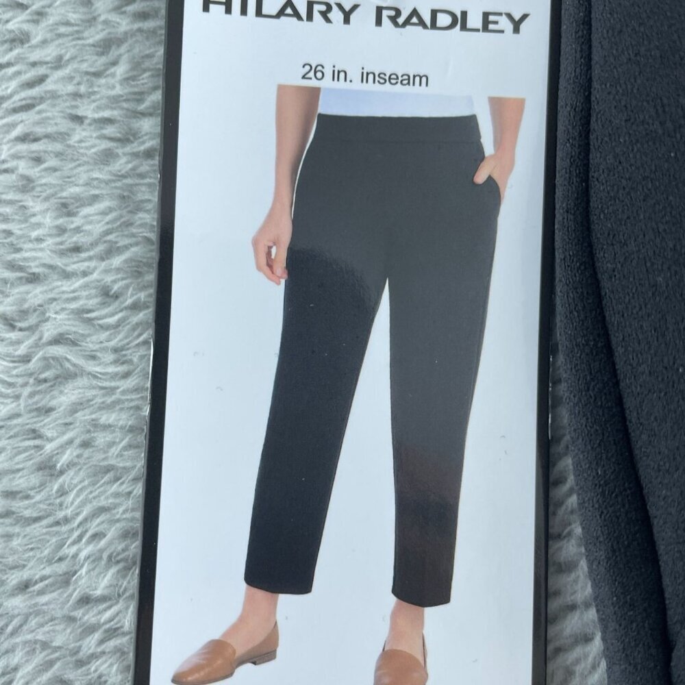 Hilary Radley Black Slim Leg Pants S Mid Rise 26" Inseam NWT 5187 - Picture 3 of 9